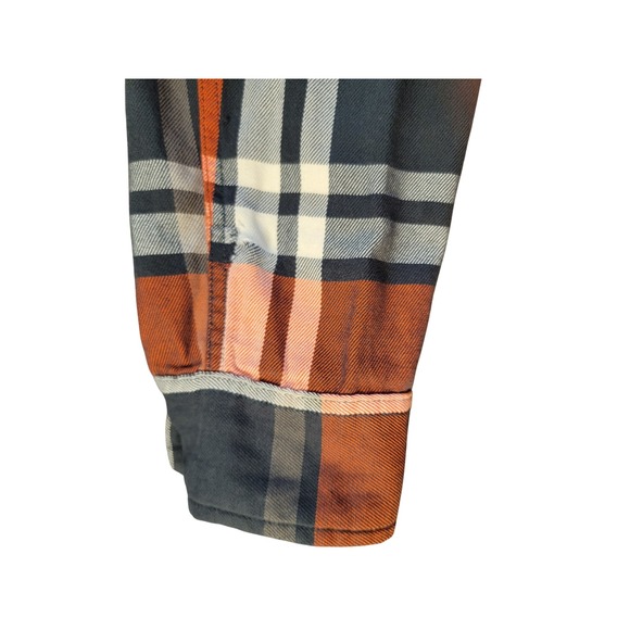 The North Face Y2K Shirt Mens XL Orange/Grey Plaid Long Sleeve Button-Down - Picture 16 of 16